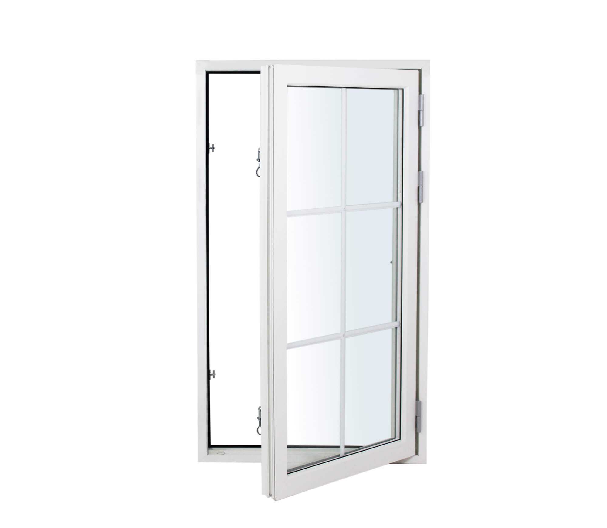 Utåtgående sidohängt 1-luft PVC fönster 3-glas - Haspar-Norrsken ...