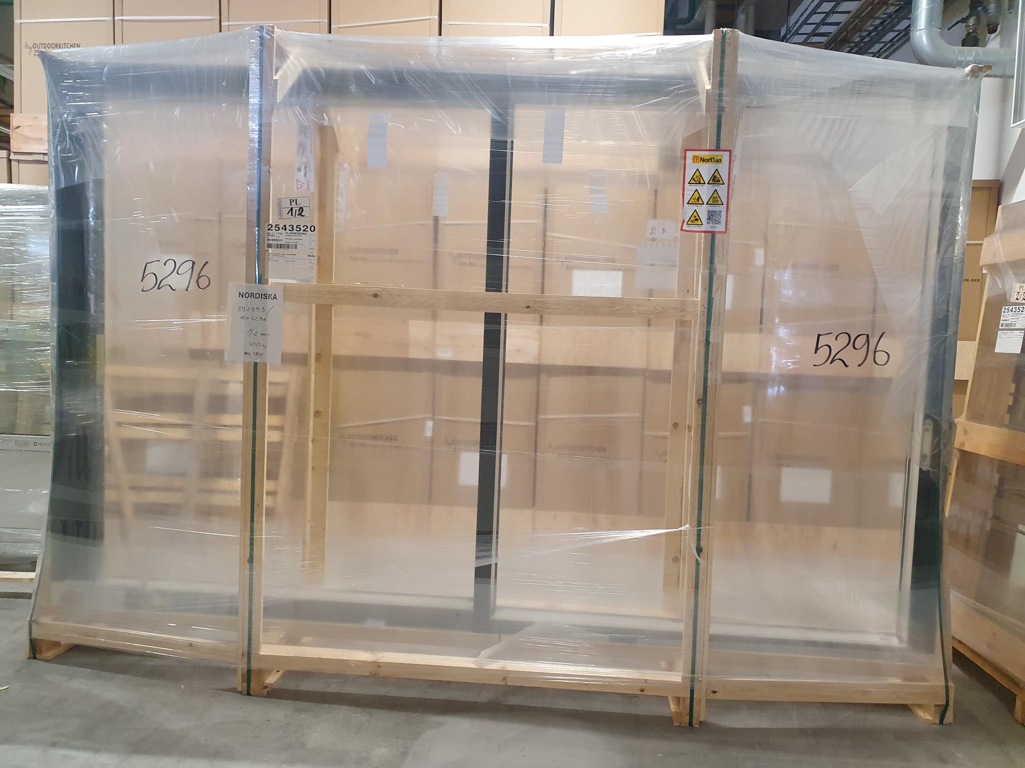 preview image for Skjutdörr 2-delad aluminium 3-glas HH 3780x2380-O1280