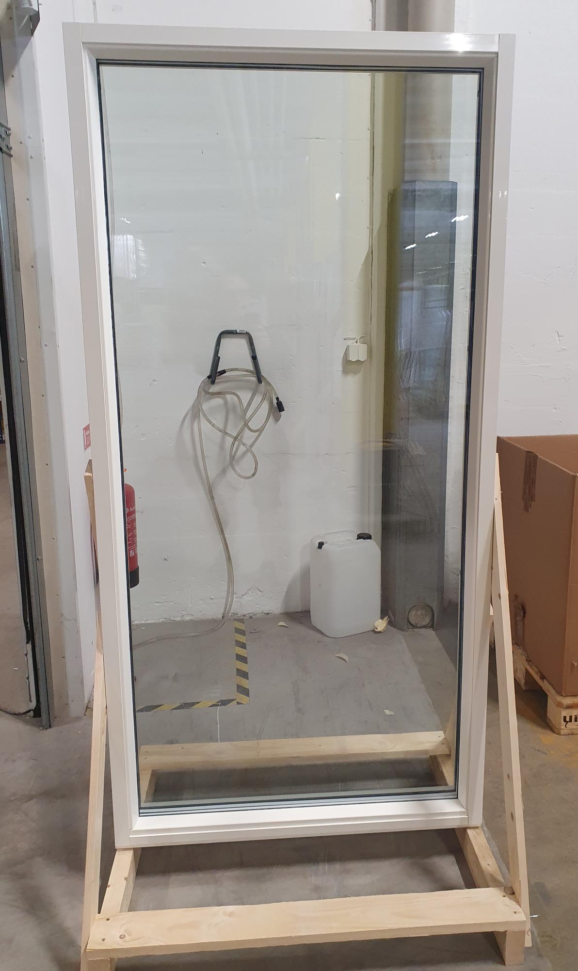 preview image for Fast fönster aluminium 3-glas vit  980x1980 -O1277