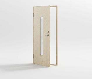 preview image for Varmförrådsdörr Avlångt Fönster