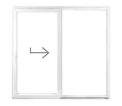 preview image for Skjutdörr 2-delad PVC 2-glas Drutex