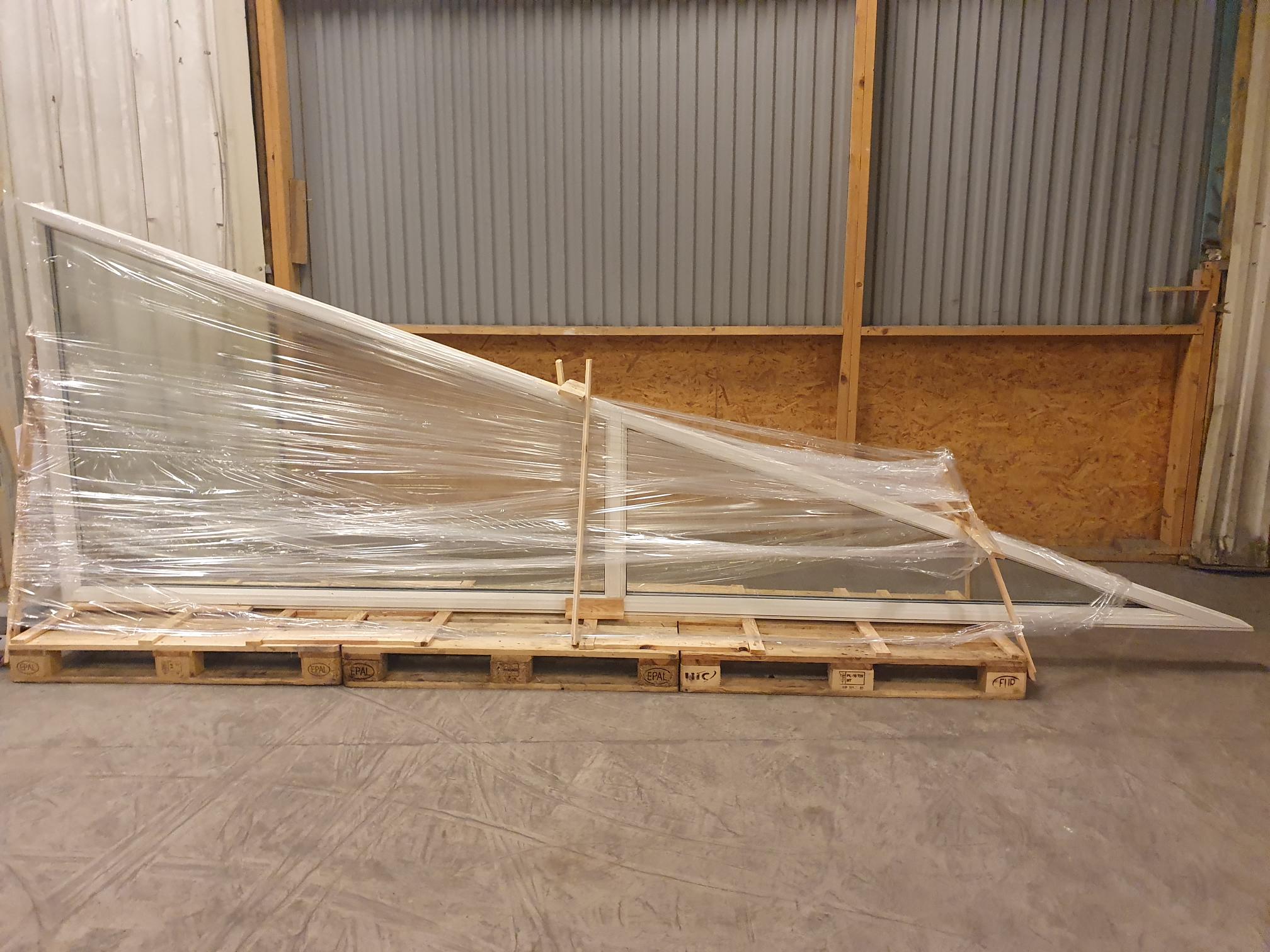 preview image for Norrland Plus Fast vinklat fönster aluminium 3-glas Vit - O883