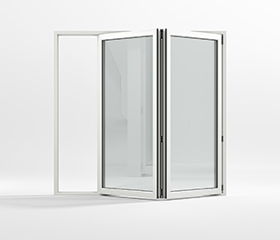 preview image for Utåtgående 2-delat 2V0-2 vikparti 3-glas