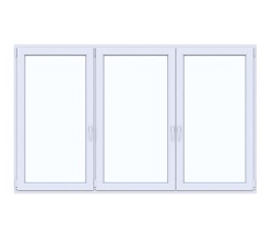preview image for Öppningsbart 3-luft PVC fönster 3-glas Drutex