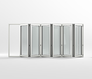 preview image for Utåtgående 6-delat 6V0-6 vikparti 3-glas