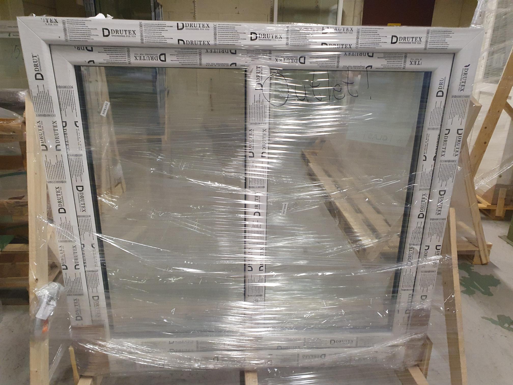 preview image for Öppningsbart 1-luft PVC fönster 3-glas Drutex 1280×1180 mm-O1299