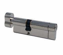 preview image for Europa-cylinder dubbel med låsvred utåtgående altandörr PVC