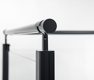 preview image for Glasräcke i lackad aluminium