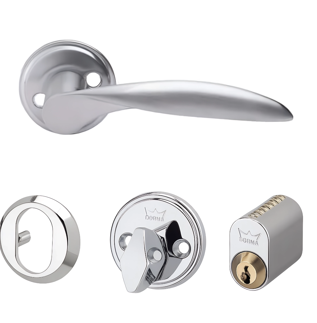 Handtagspaket - Trycke, cylinder & låsvred