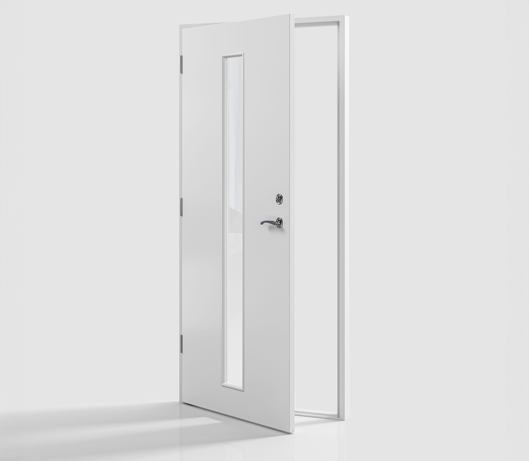 Ytterdörr Kronoslätt Glas Vit Lagerförd Plus