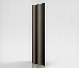 preview image for Akustikpanel Mörk Valnöt Svart Filt 3000x600x21mm 