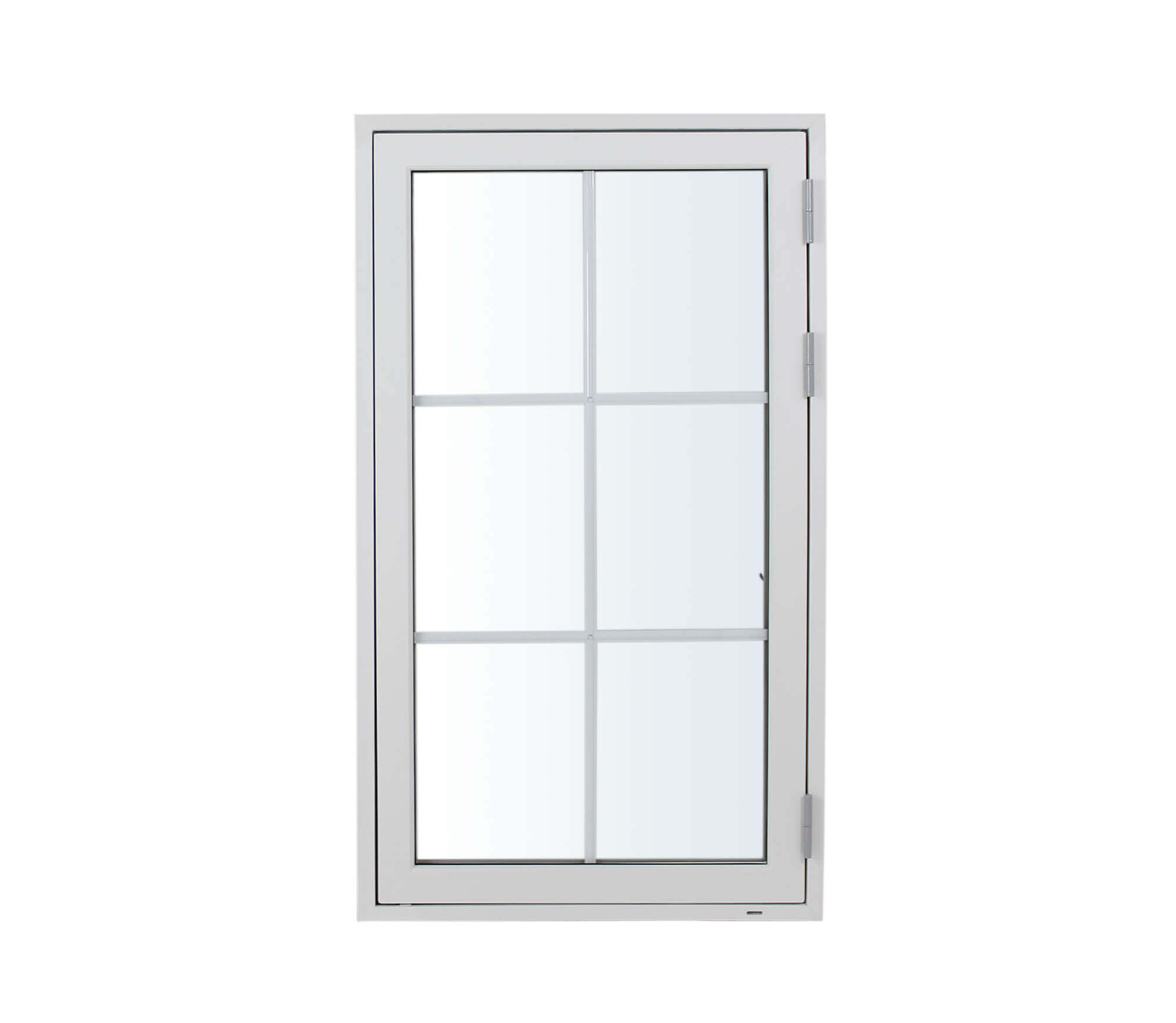 Utåtgående sidohängt 1-luft PVC fönster 2-glas - Haspar