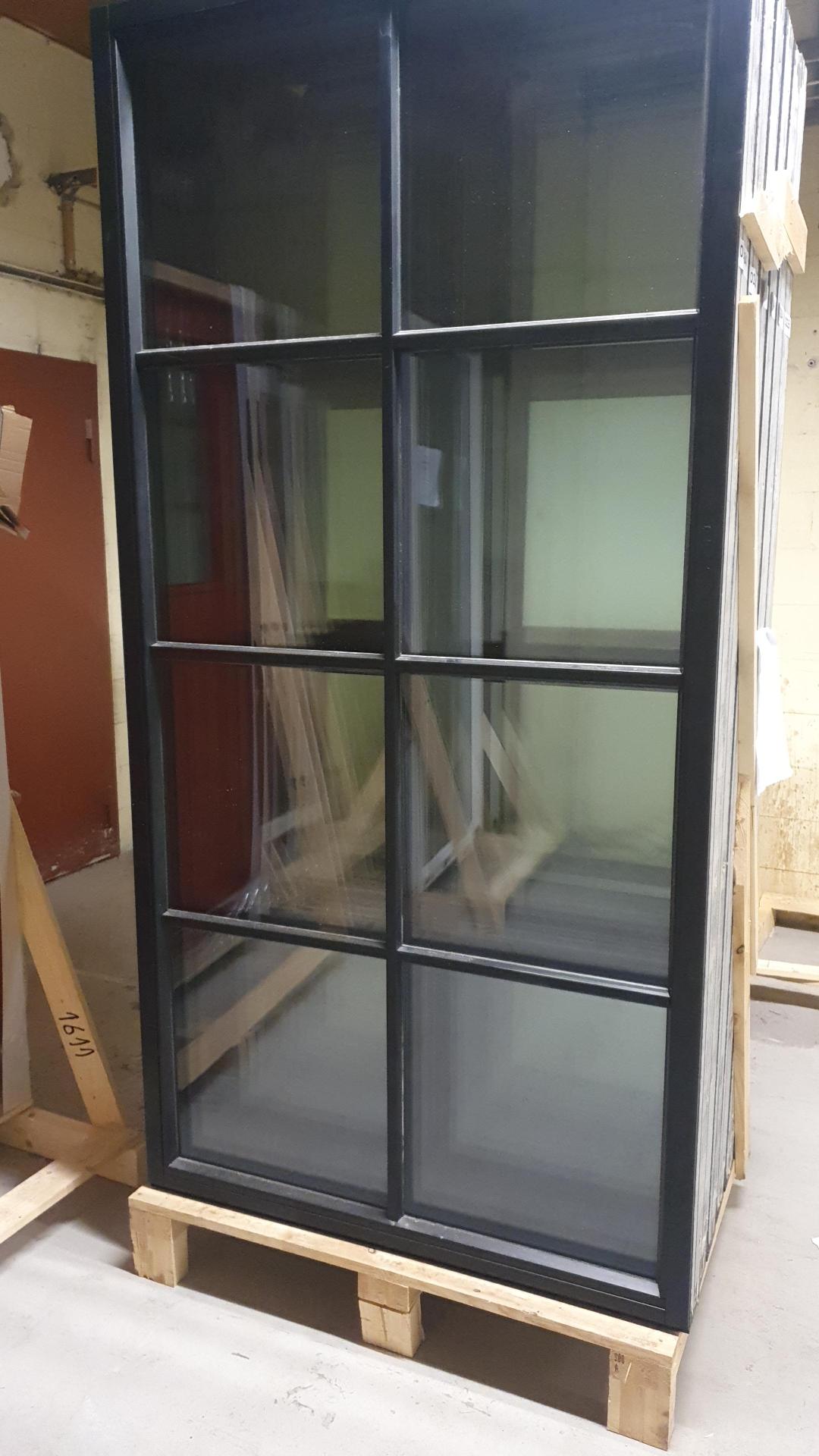 preview image for Fast fönster aluminium 3-glas, Svart in/utsida - O1264