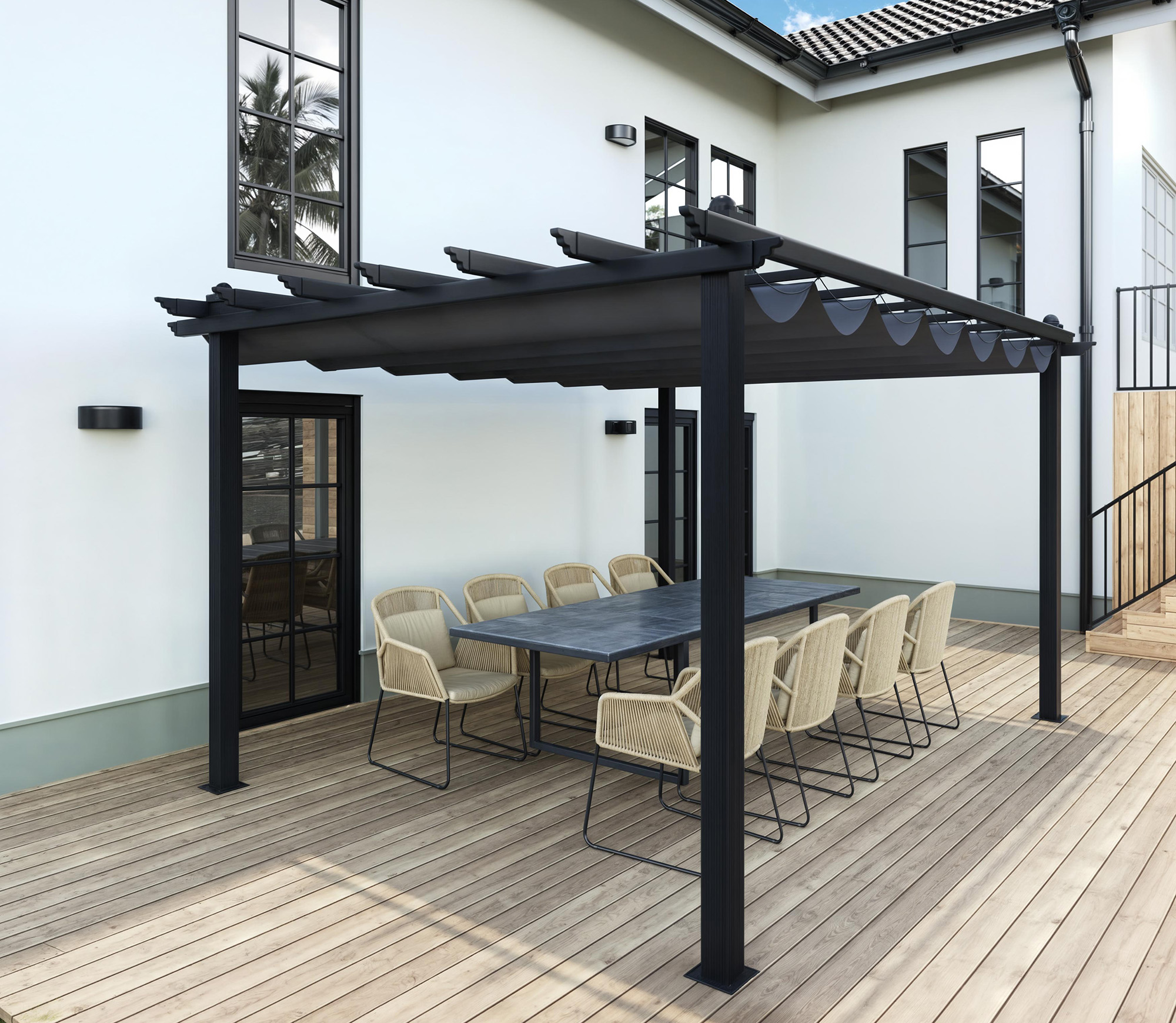 Pergola Landskap Skugga 3x4 m