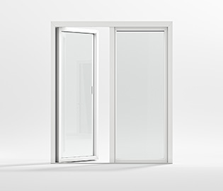 preview image for Inåtgående PVC parfönsterdörr 2-glas