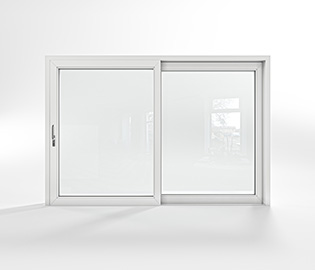 preview image for Lyft-glid skjutdörr 2-delad PVC 3-glas