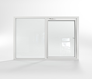 preview image for Skjutdörr 2-delad PVC 3-glas