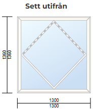 preview image for Norrland Vridfönster trä 3-glas vit - O1078