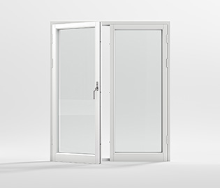 preview image for Utåtgående parfönsterdörr aluminium 3-glas