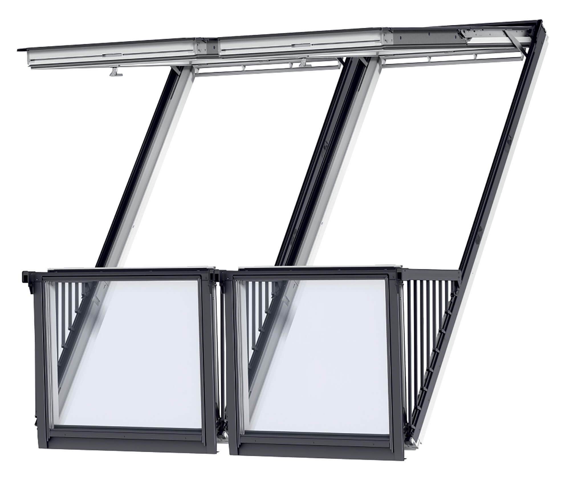 Takbalkong Velux Cabrio Duo 100mm Topph?ngt 3-glas