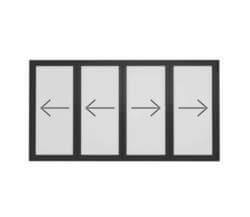 preview image for Utåtgående 4-delat 4V2-2 vikparti 3-glas