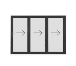 preview image for Utåtgående 3-delat 3V0-3 vikparti 3-glas