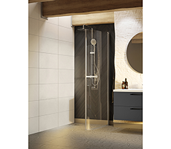 preview image for Duschdörr Westerbergs Nejd runt Klarglas Matt Aluminium