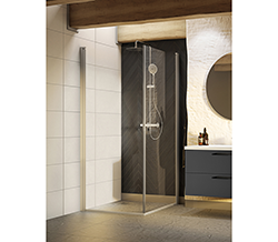 preview image for Duschhörn Westerbergs Nejd Rak Klarglas Matt Aluminium