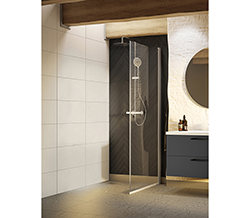 preview image for Duschdörr Westerbergs Nejd Rak Klarglas Matt Aluminium