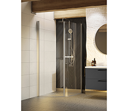 preview image for Duschhörn Westerbergs Nejd Runt Klarglas Matt Aluminium