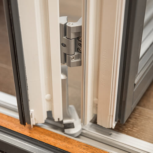 Detalbiljd av botten på vikpartiet .